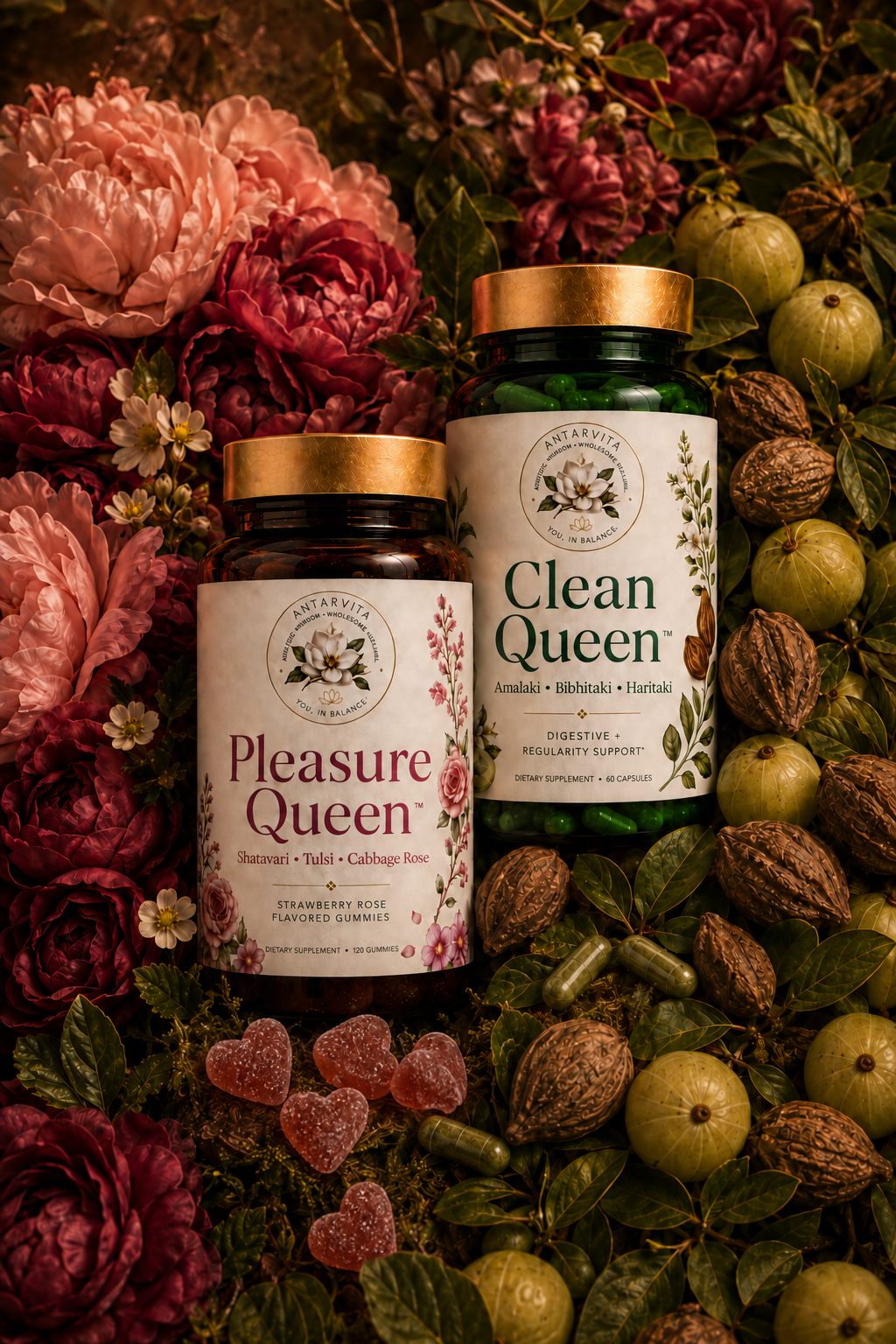 The Spark Ritual Starter Kit — Clean Queen™ and Pleasure Queen™ together with founding packaging