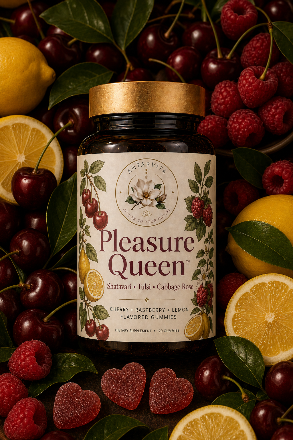 Pleasure Queen Cherry · Raspberry · Lemon flavor
