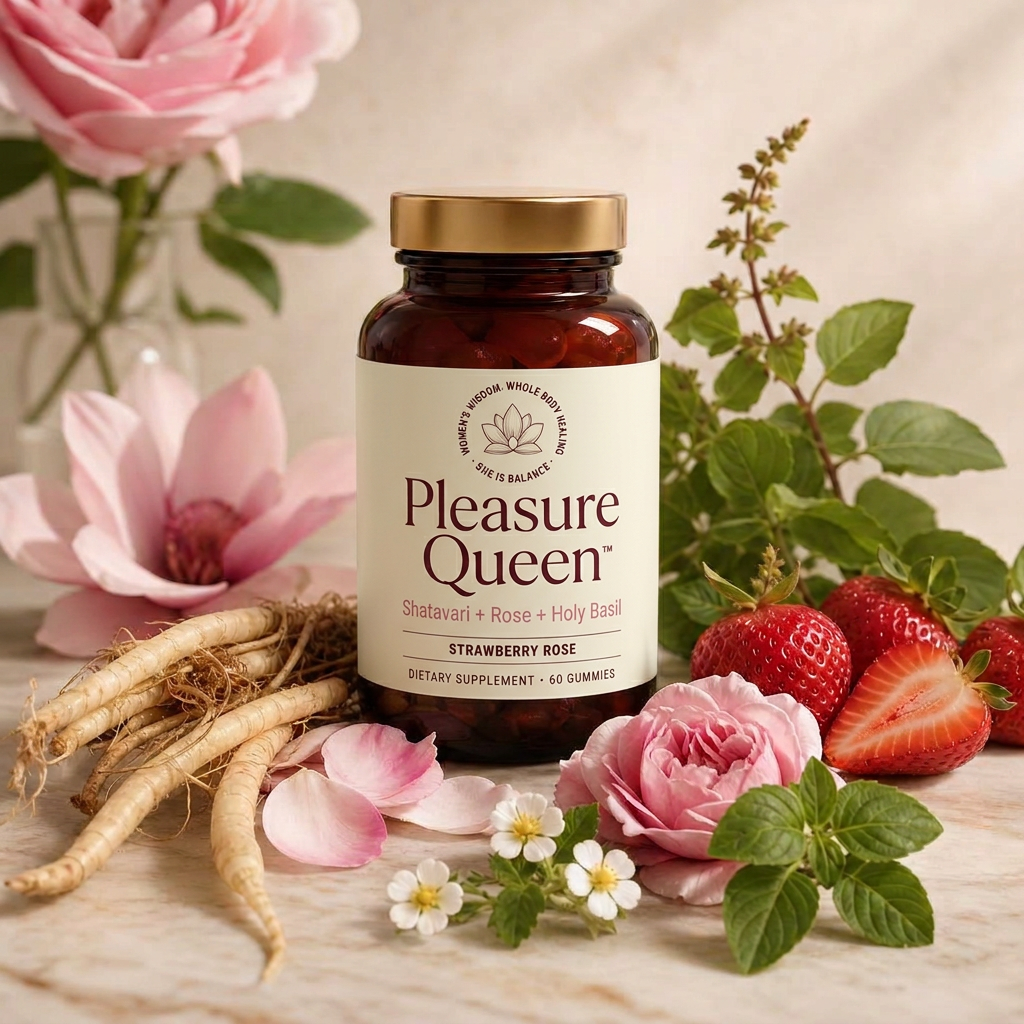 Pleasure Queen™ · shatavari, rose, tulsi, strawberry